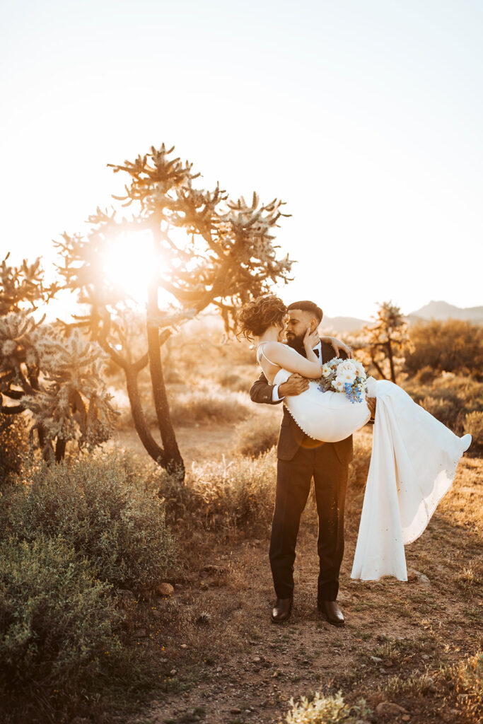 Arizona Elopement at lost dutchman state park