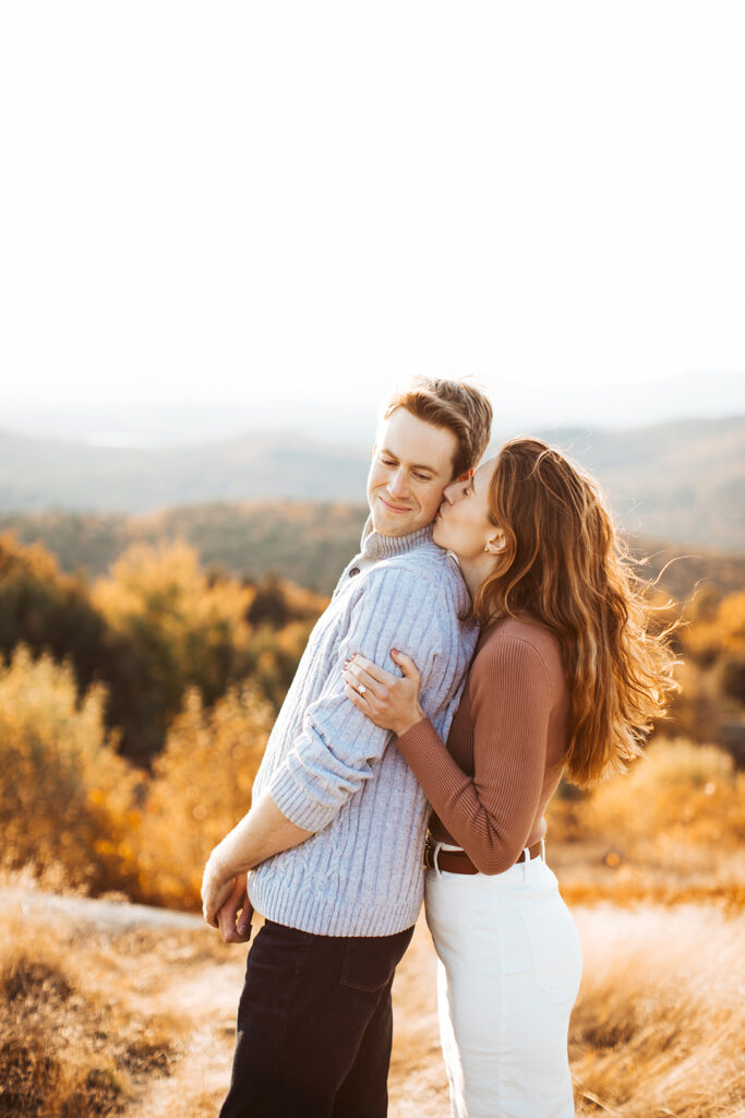 foss mountain engagement photos