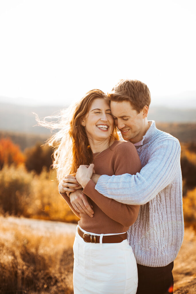 foss mountain engagement photos