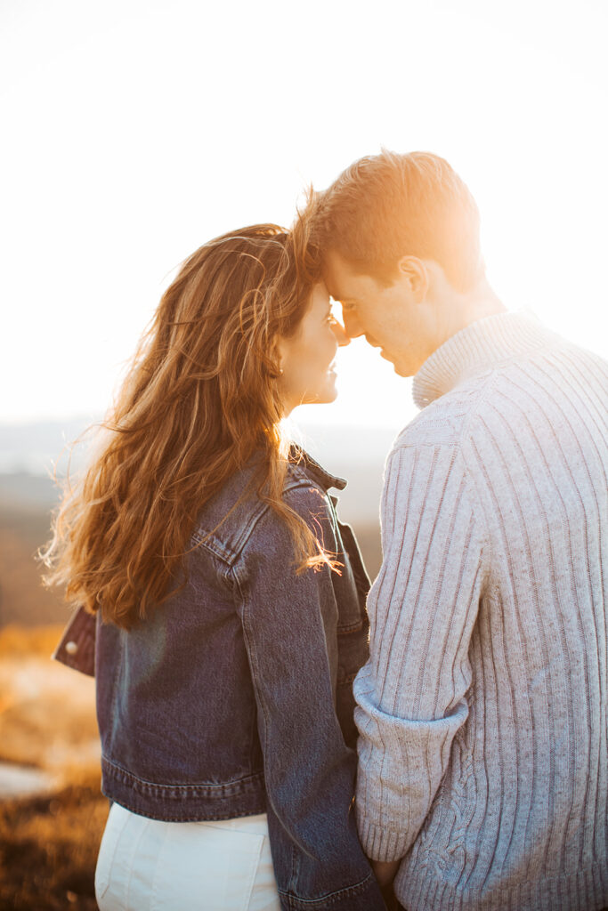 foss mountain engagement photos
