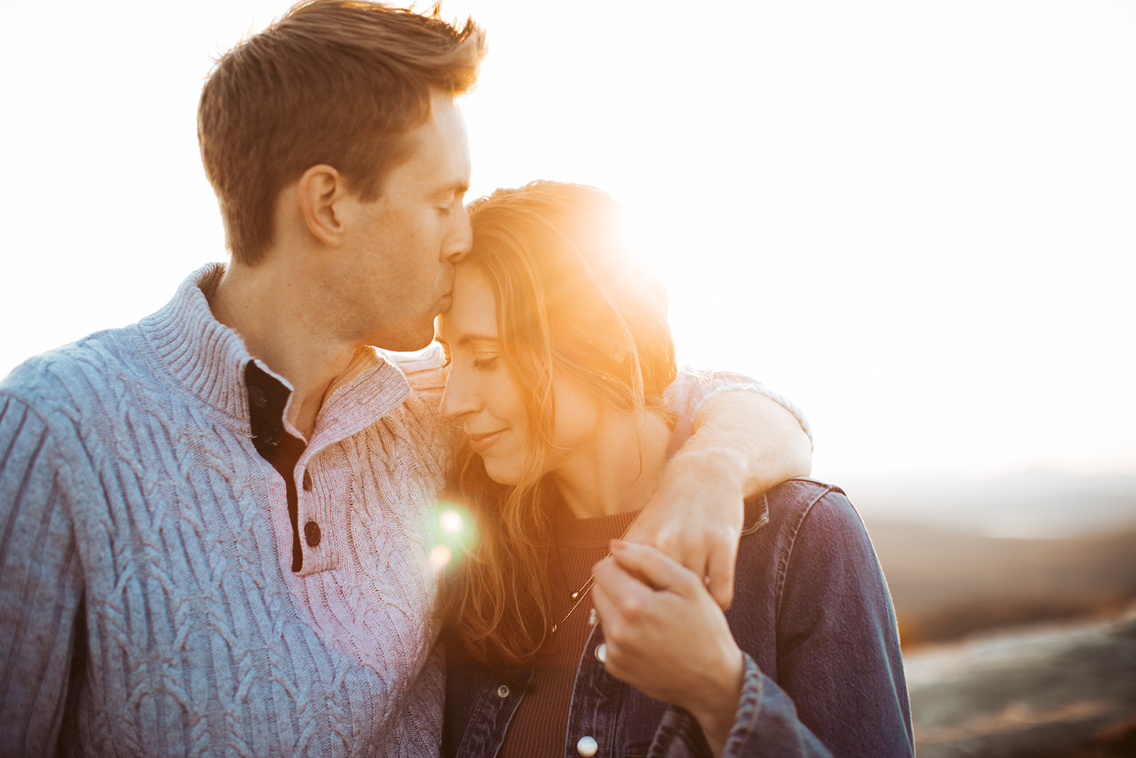 foss mountain engagement photos