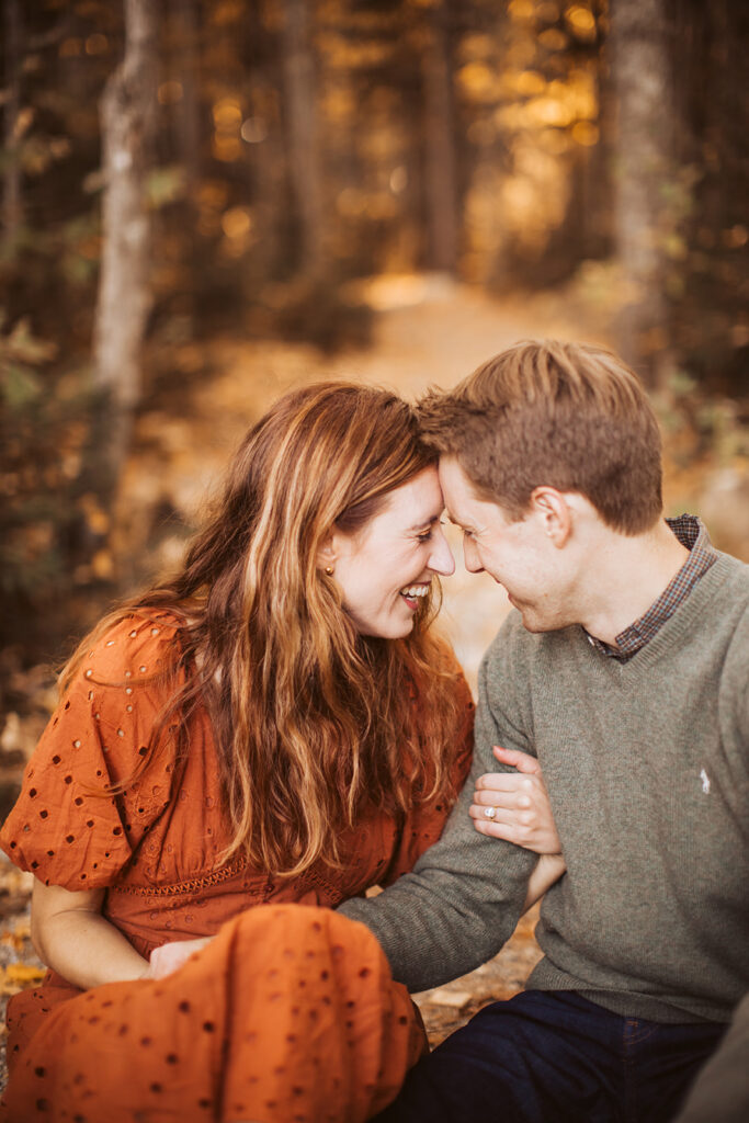 foss mountain engagement photos