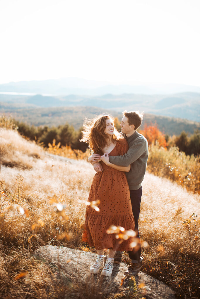 foss mountain engagement photos