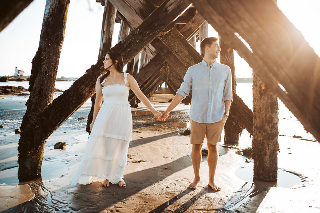 fort foster engagement photos