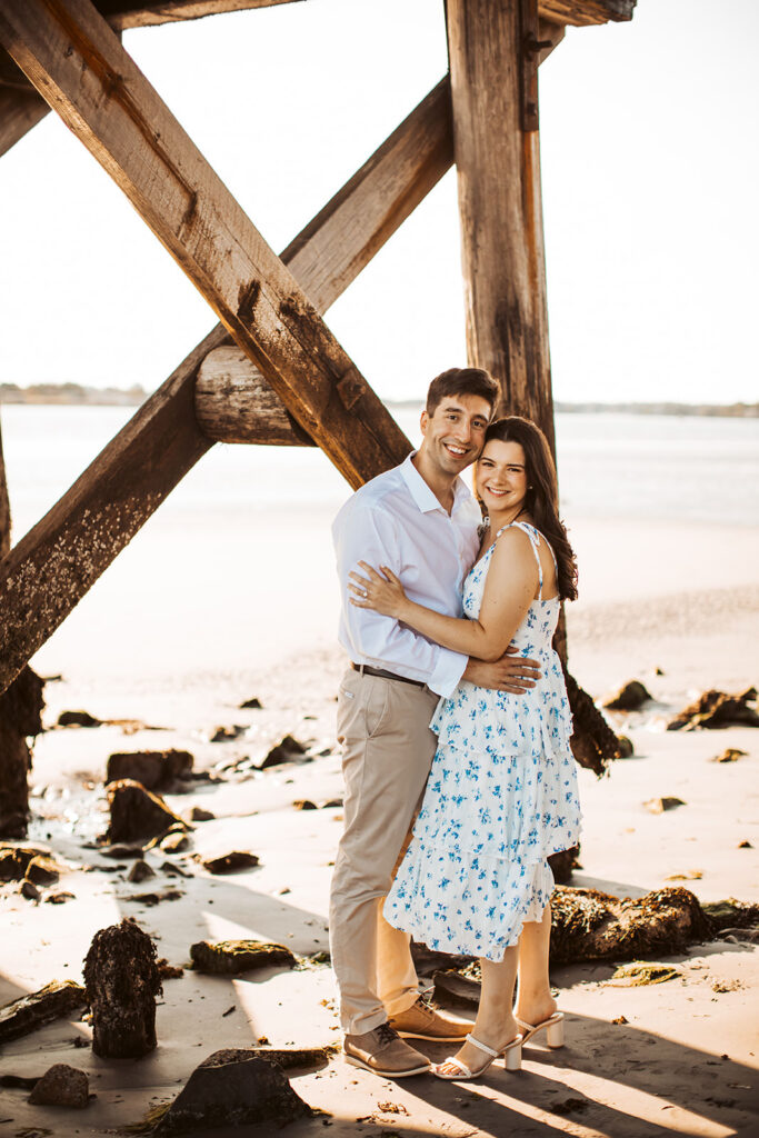 fort foster engagement photos
