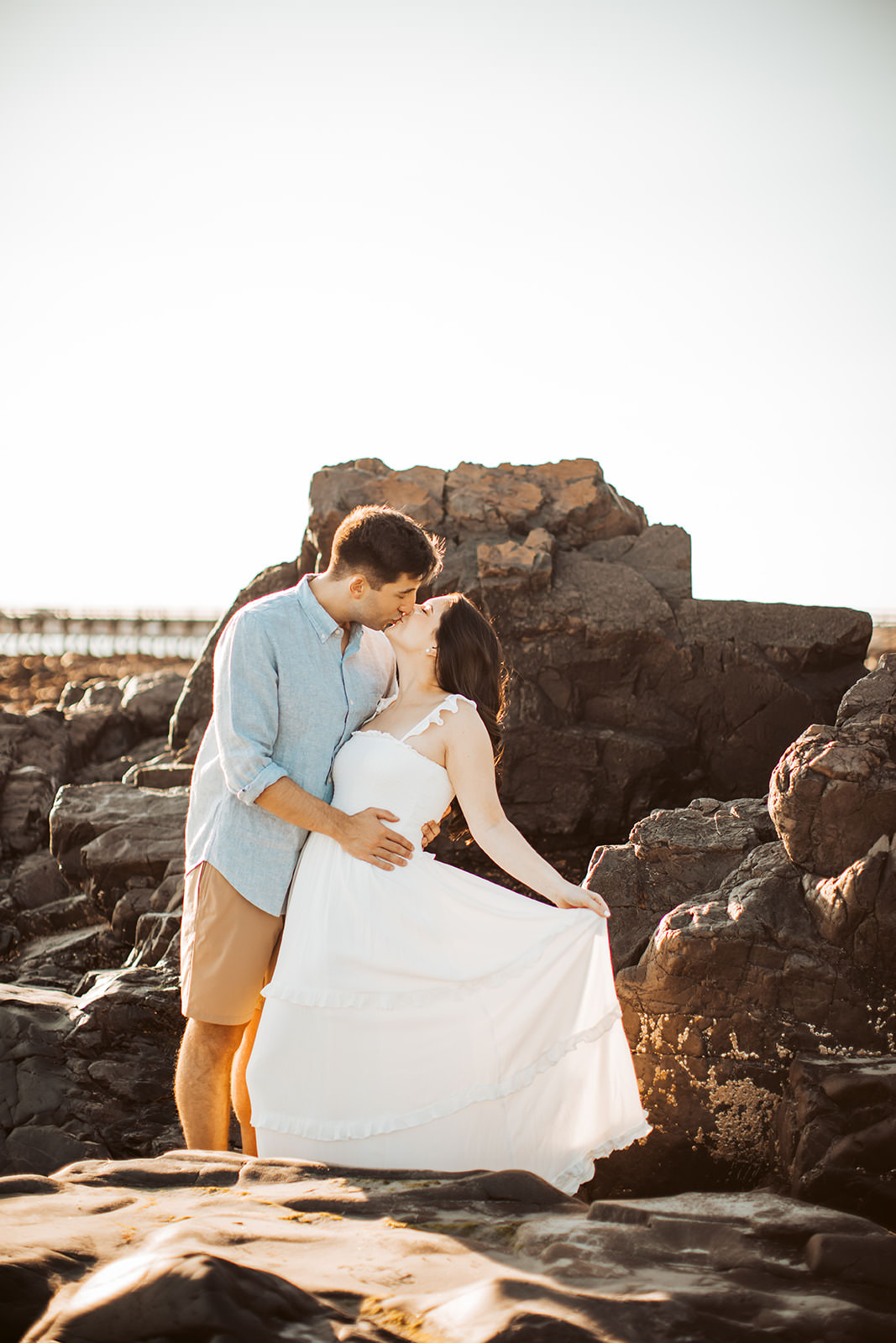 fort foster engagement photos