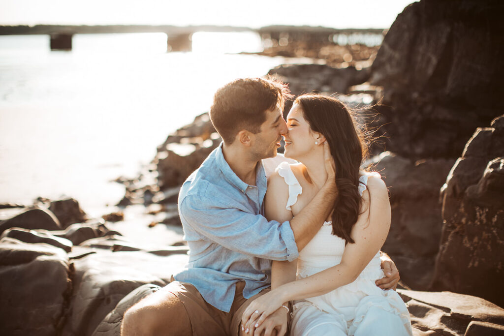 fort foster engagement photos