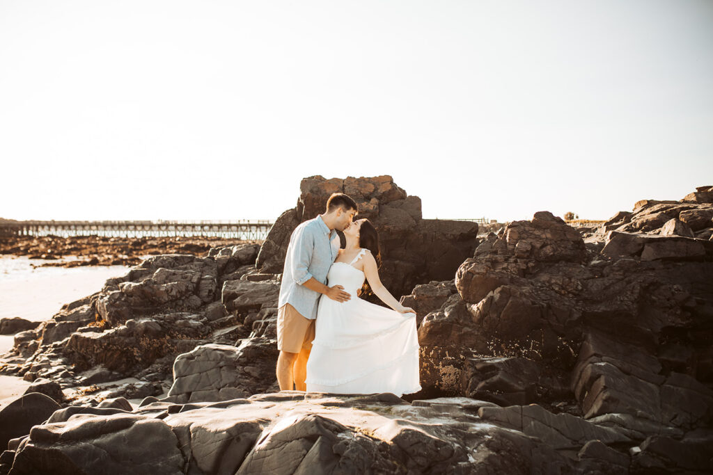 fort foster engagement photos