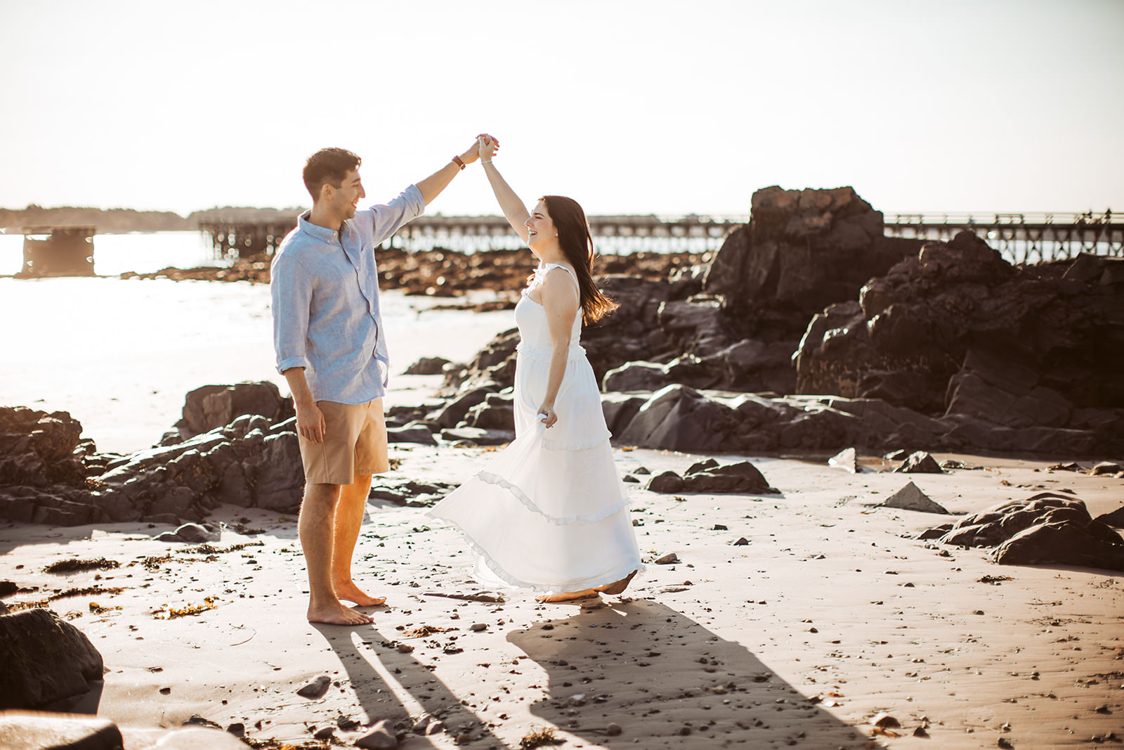 fort foster engagement photos