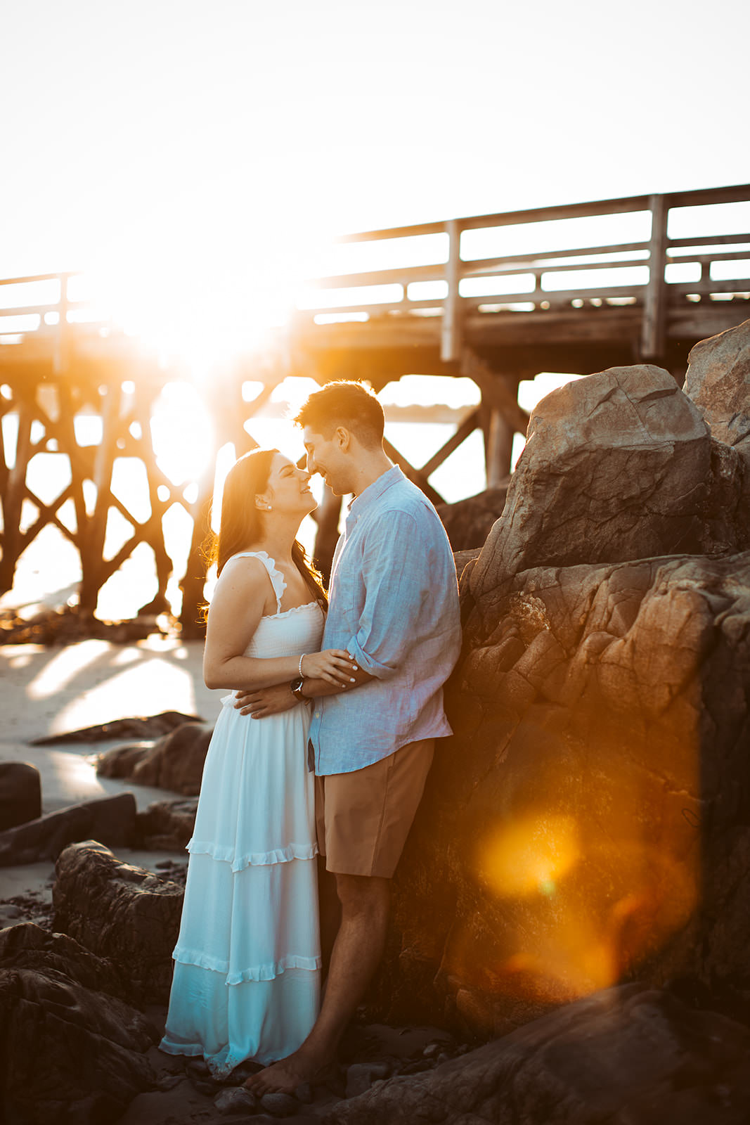 fort foster engagement photos