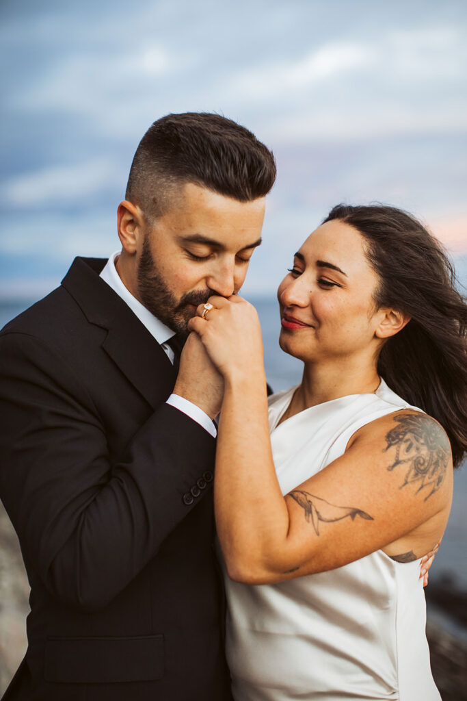 2 lights state park engagement photos
