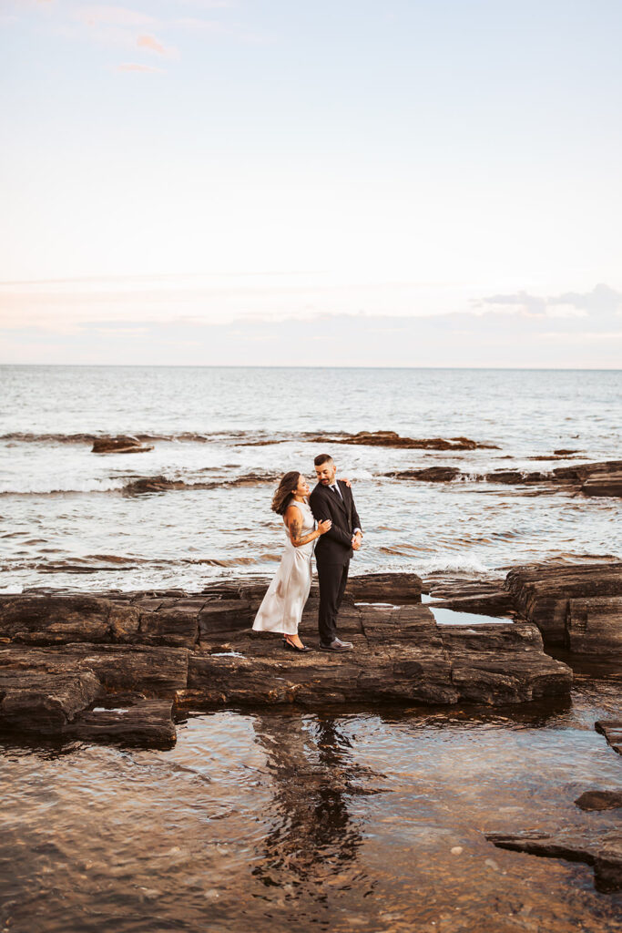 2 lights state park engagement photos