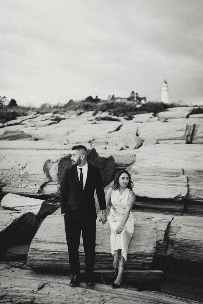 2 lights state park engagement photos