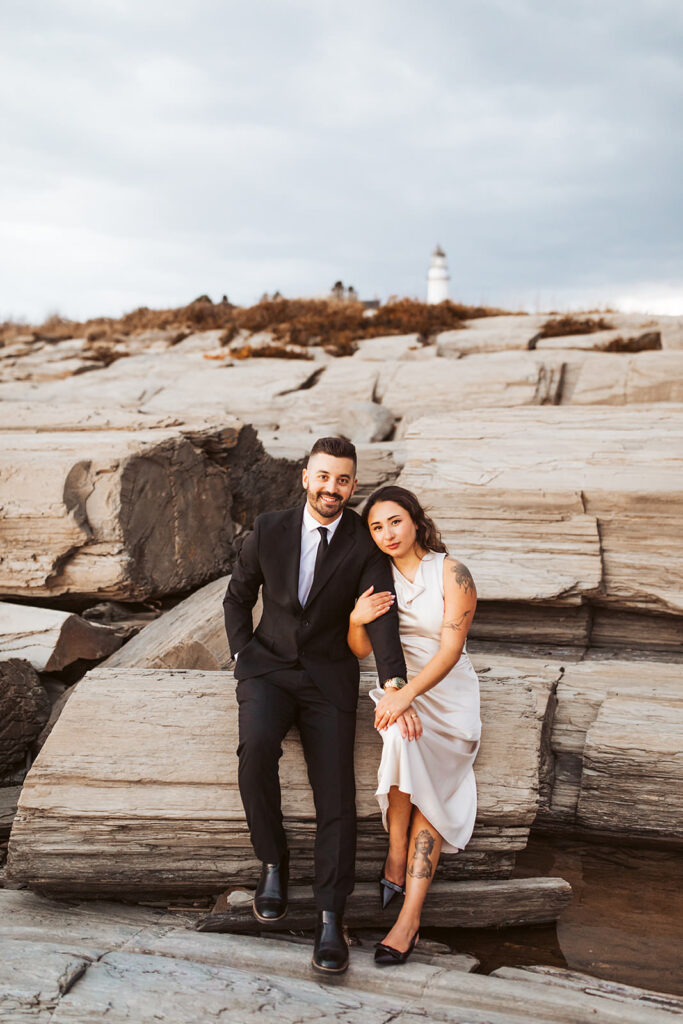 2 lights state park engagement photos